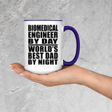 Biomedical Engineer By Day World's Best Dad By Night - 15oz Accent Mug Purple
