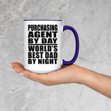 Purchasing Agent By Day World's Best Dad By Night - 15oz Accent Mug Purple