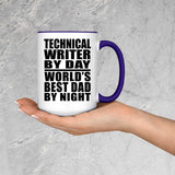 Technical Writer By Day World's Best Dad By Night - 15oz Accent Mug Purple