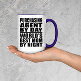 Purchasing Agent By Day World's Best Mom By Night - 15oz Accent Mug Purple