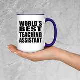World's Best Teaching Assistant - 15oz Accent Mug Purple