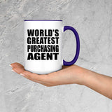 World's Greatest Purchasing Agent - 15oz Accent Mug Purple