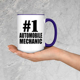 Number One #1 Automobile Mechanic - 15oz Accent Mug Purple