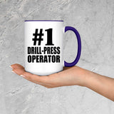 Number One #1 Drill-Press Operator - 15oz Accent Mug Purple