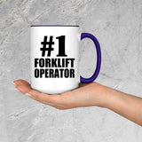 Number One #1 Forklift Operator - 15oz Accent Mug Purple