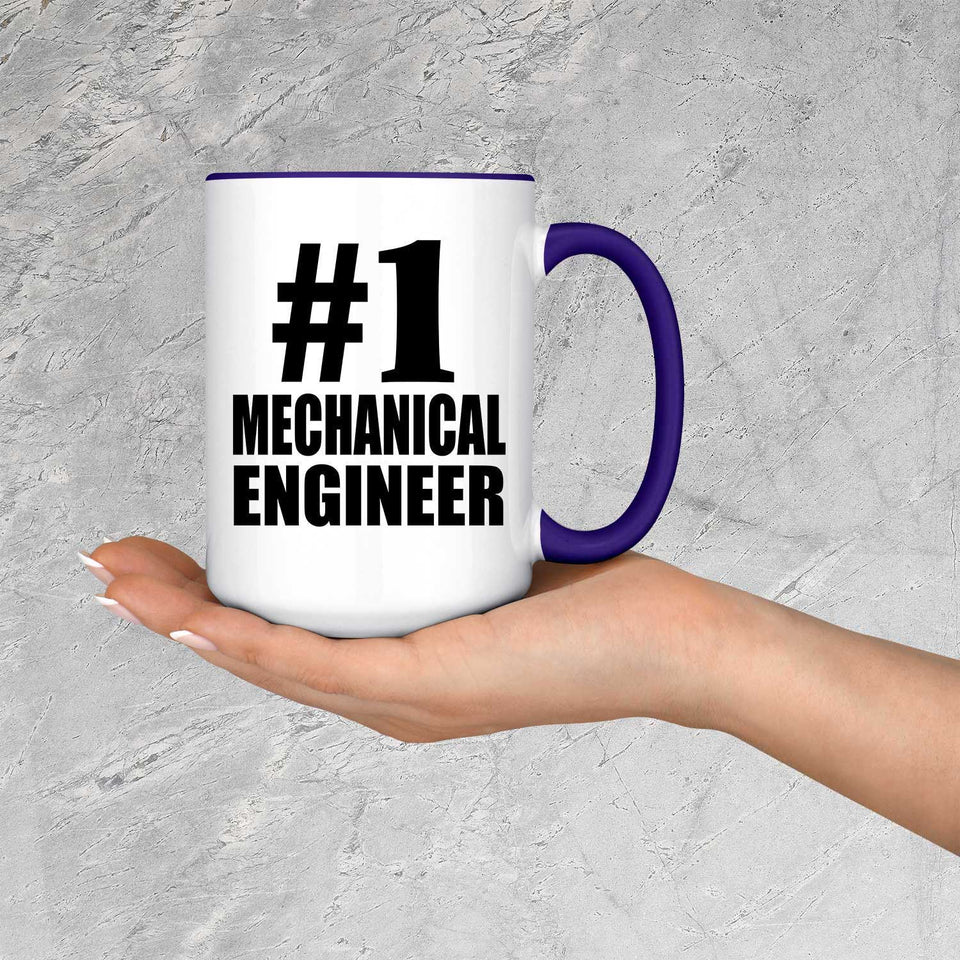 Number One #1 Mechanical Engineer - 15oz Accent Mug Purple