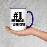 Number One #1 Medical Technician - 15oz Accent Mug Purple
