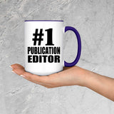 Number One #1 Publication Editor - 15oz Accent Mug Purple