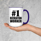 Number One #1 Recreation Worker - 15oz Accent Mug Purple