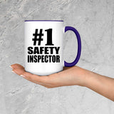 Number One #1 Safety Inspector - 15oz Accent Mug Purple