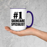 Number One #1 Skincare Specialist - 15oz Accent Mug Purple