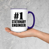 Number One #1 Stationary Engineer - 15oz Accent Mug Purple