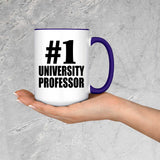 Number One #1 University Professor - 15oz Accent Mug Purple
