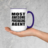 Most Awesome Purchasing Agent - 15oz Accent Mug Purple