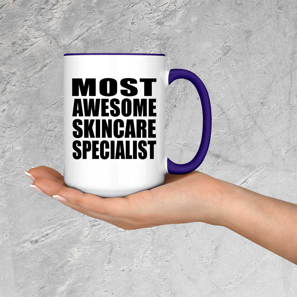 Most Awesome Skincare Specialist - 15oz Accent Mug Purple