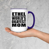 Ethel World's Okayest Mom - 15oz Accent Mug Purple