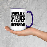 Phyllis World's Okayest Mom - 15oz Accent Mug Purple