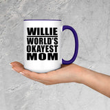 Willie World's Okayest Mom - 15oz Accent Mug Purple