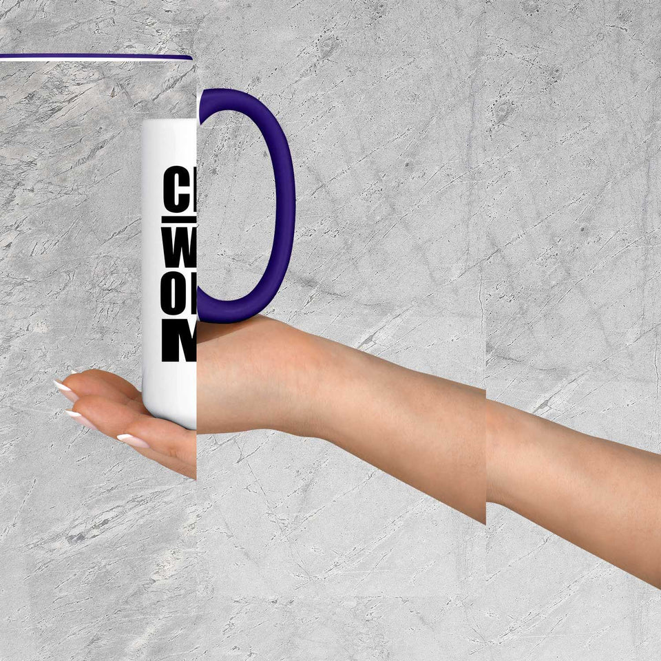 Crystal World's Okayest Mum - 15oz Accent Mug Purple