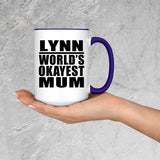 Lynn World's Okayest Mum - 15oz Accent Mug Purple