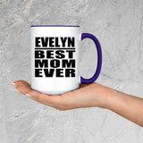 Evelyn Best Mom Ever - 15oz Accent Mug Purple