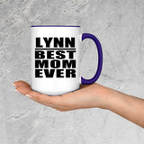 Lynn Best Mom Ever - 15oz Accent Mug Purple