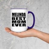Melinda Best Mom Ever - 15oz Accent Mug Purple