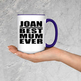 Joan Best Mum Ever - 15oz Accent Mug Purple