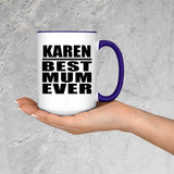 Karen Best Mum Ever - 15oz Accent Mug Purple