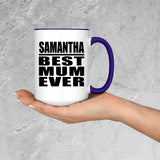 Samantha Best Mum Ever - 15oz Accent Mug Purple