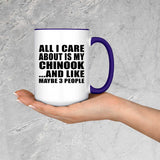 All I Care About Is My Chinook - 15oz Accent Mug Purple