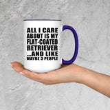 All I Care About Is My Flat-Coated Retriever - 15oz Accent Mug Purple