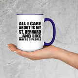 All I Care About Is My St. Bernard - 15oz Accent Mug Purple