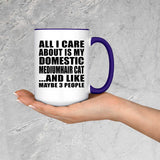 All I Care About Is My Domestic Mediumhair Cat - 15oz Accent Mug Purple