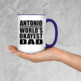 Antonio World's Okayest Dad - 15oz Accent Mug Purple