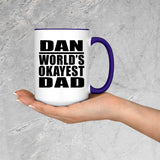Dan World's Okayest Dad - 15oz Accent Mug Purple