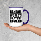 Randall World's Okayest Dad - 15oz Accent Mug Purple