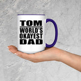 Tom World's Okayest Dad - 15oz Accent Mug Purple