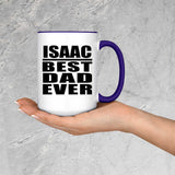 Isaac Best Dad Ever - 15oz Accent Mug Purple