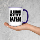 Jim Best Dad Ever - 15oz Accent Mug Purple