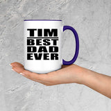 Tim Best Dad Ever - 15oz Accent Mug Purple