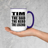 Tim The Dad The Hero The Legend - 15oz Accent Mug Purple