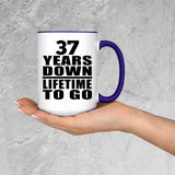 37th Anniversary 37 Years Down Lifetime To Go - 15oz Accent Mug Purple