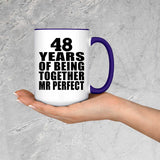 48th Anniversary 48 Years Of Being Mr Perfect - 15oz Accent Mug Purple