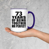 73rd Anniversary 73 Years Of Being Mr Perfect - 15oz Accent Mug Purple