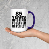 85th Anniversary 85 Years Of Being Mr Perfect - 15oz Accent Mug Purple