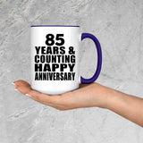 Happy 85th Anniversary 85 Years & Counting - 15oz Accent Mug Purple