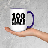 100th Anniversary 100 Years Anniversary - 15oz Accent Mug Purple