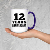 12th Anniversary 12 Years Anniversary - 15oz Accent Mug Purple