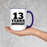13th Anniversary 13 Years Anniversary - 15oz Accent Mug Purple